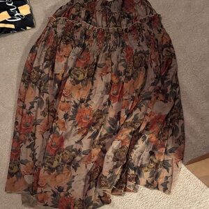 Promesa Autumn Floral A-Line Skirt